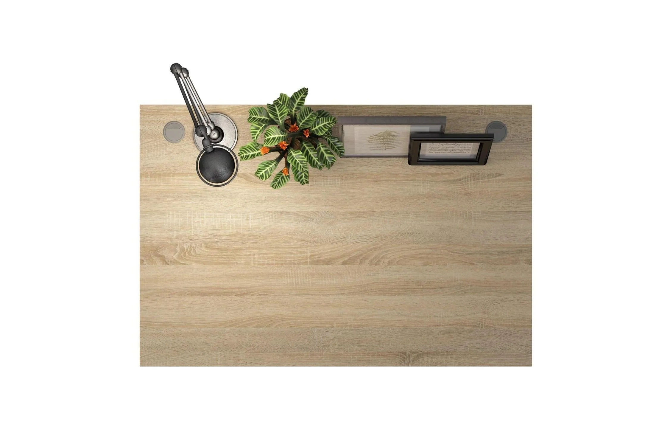 Prima Desk 120cm In Oak With White Legs - Image 4