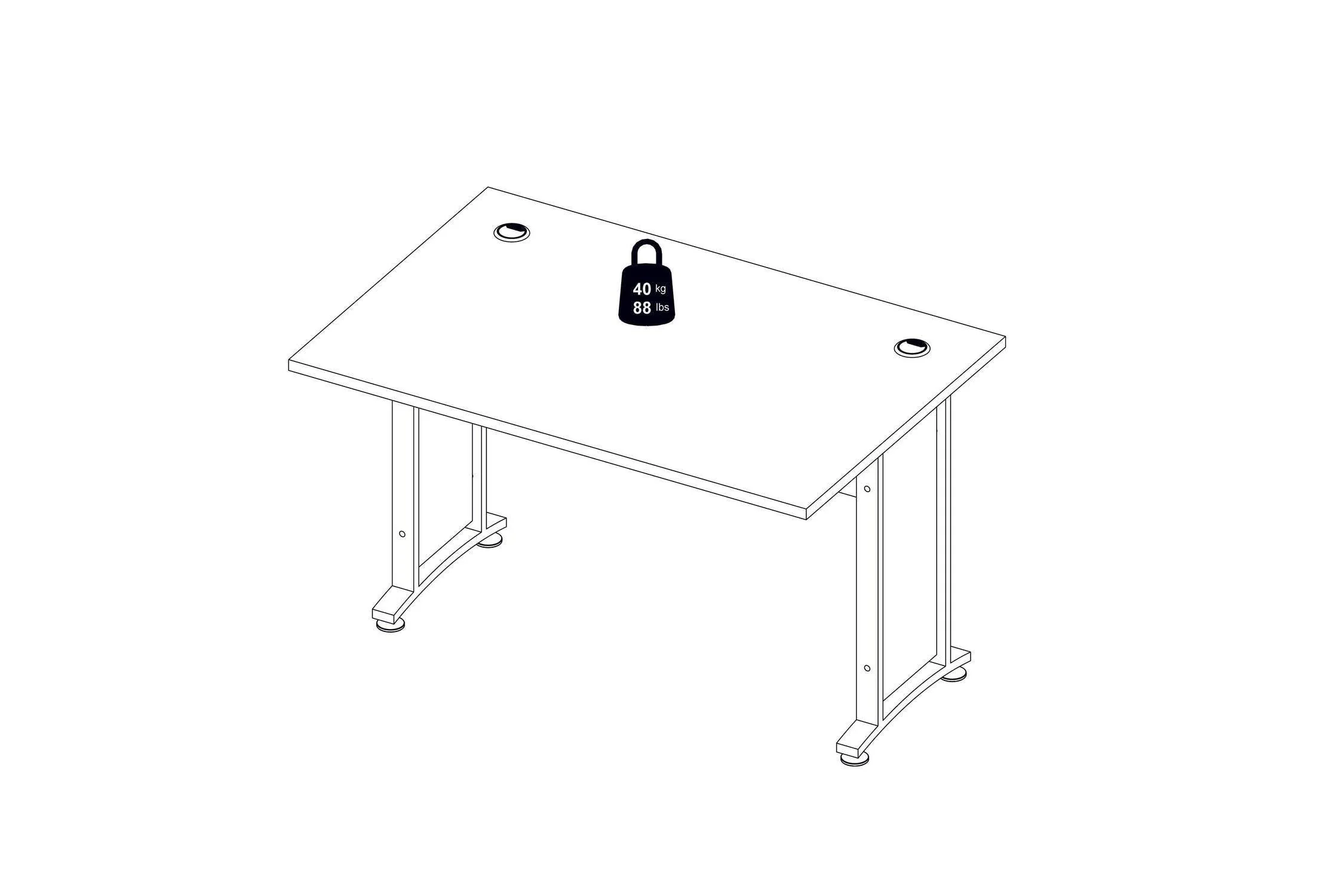 Prima Desk 120cm In Oak With White Legs - Image 8