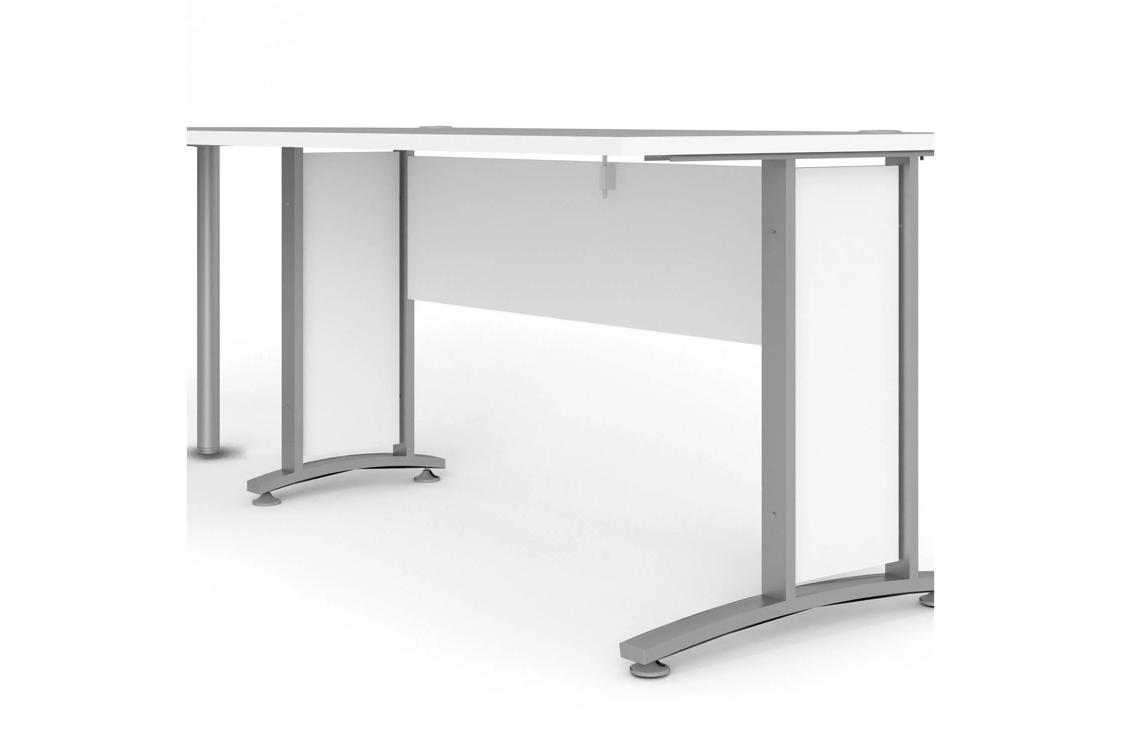 Prima Desk 120cm In White With Silver Grey Steel Legs - Image 10