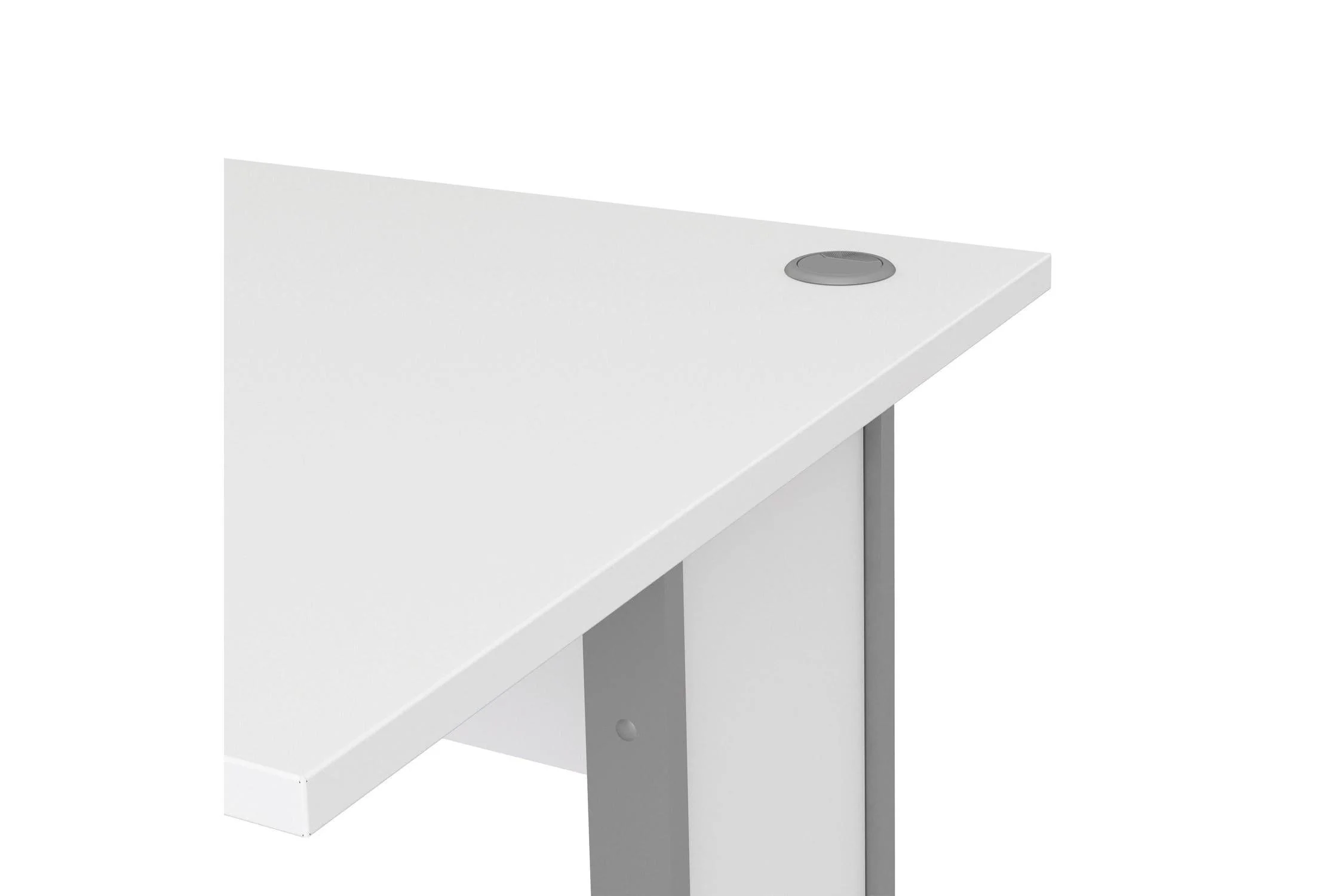 Prima Desk 120cm In White With Silver Grey Steel Legs - Image 8