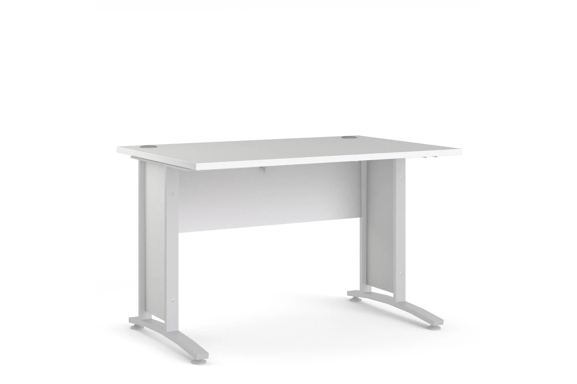 Prima Desk 120cm In White With White Legs
