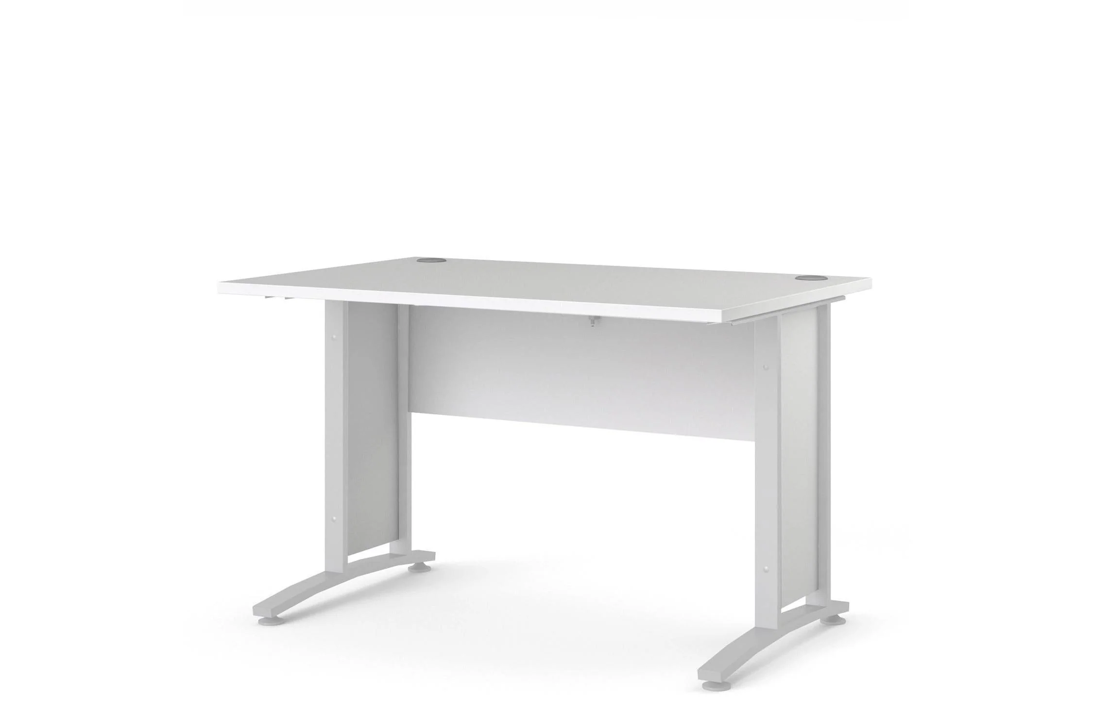 Prima Desk 120cm In White With White Legs - Image 3