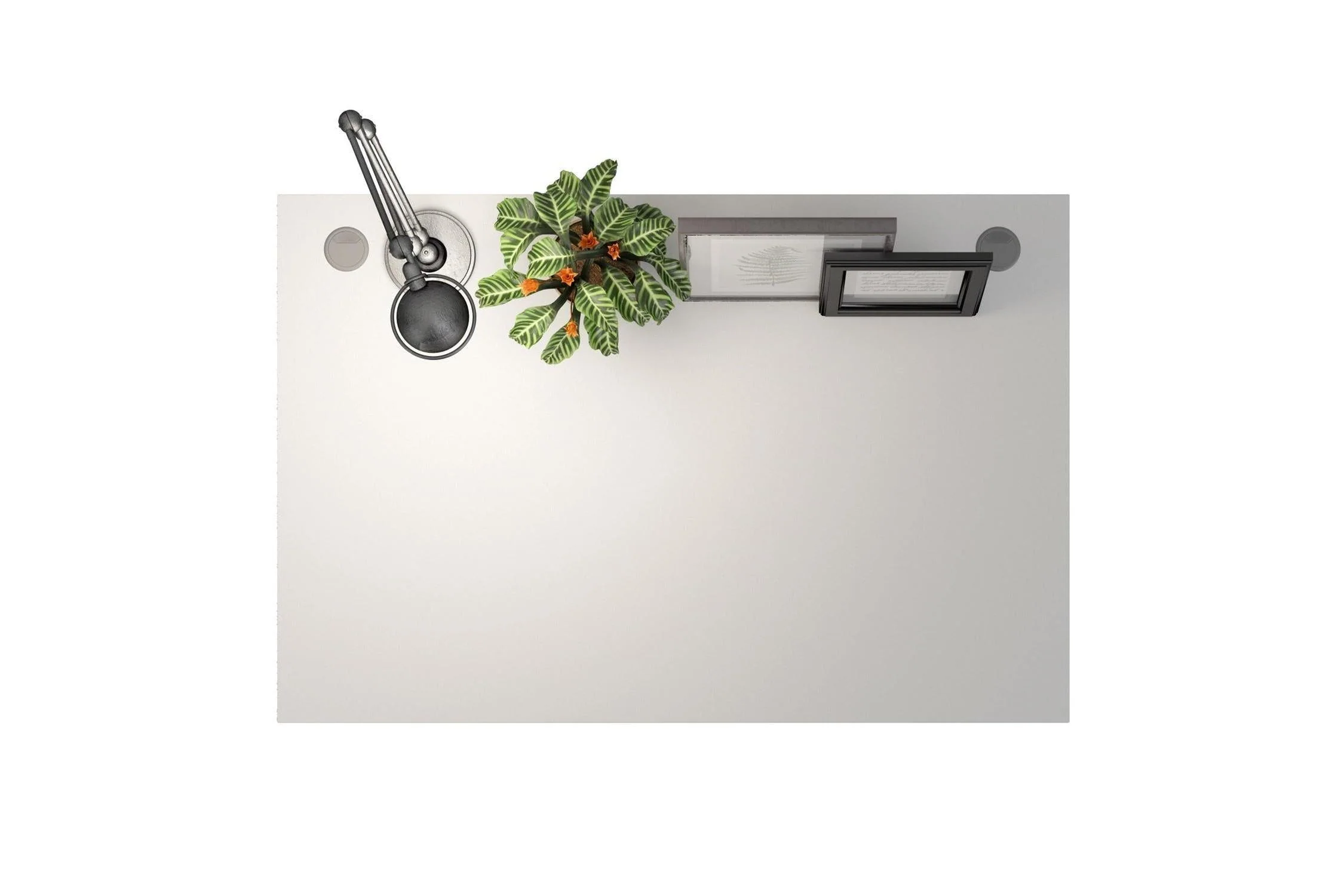 Prima Desk 120cm In White With White Legs - Image 4