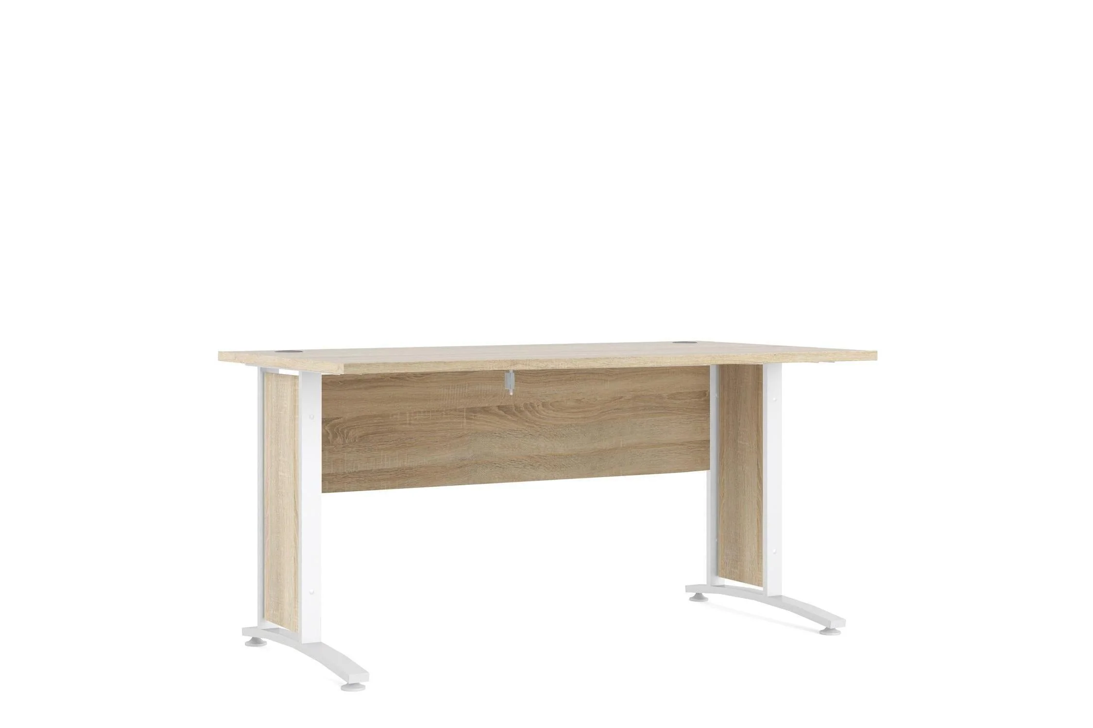Prima Desk 150cm In Oak With White Legs