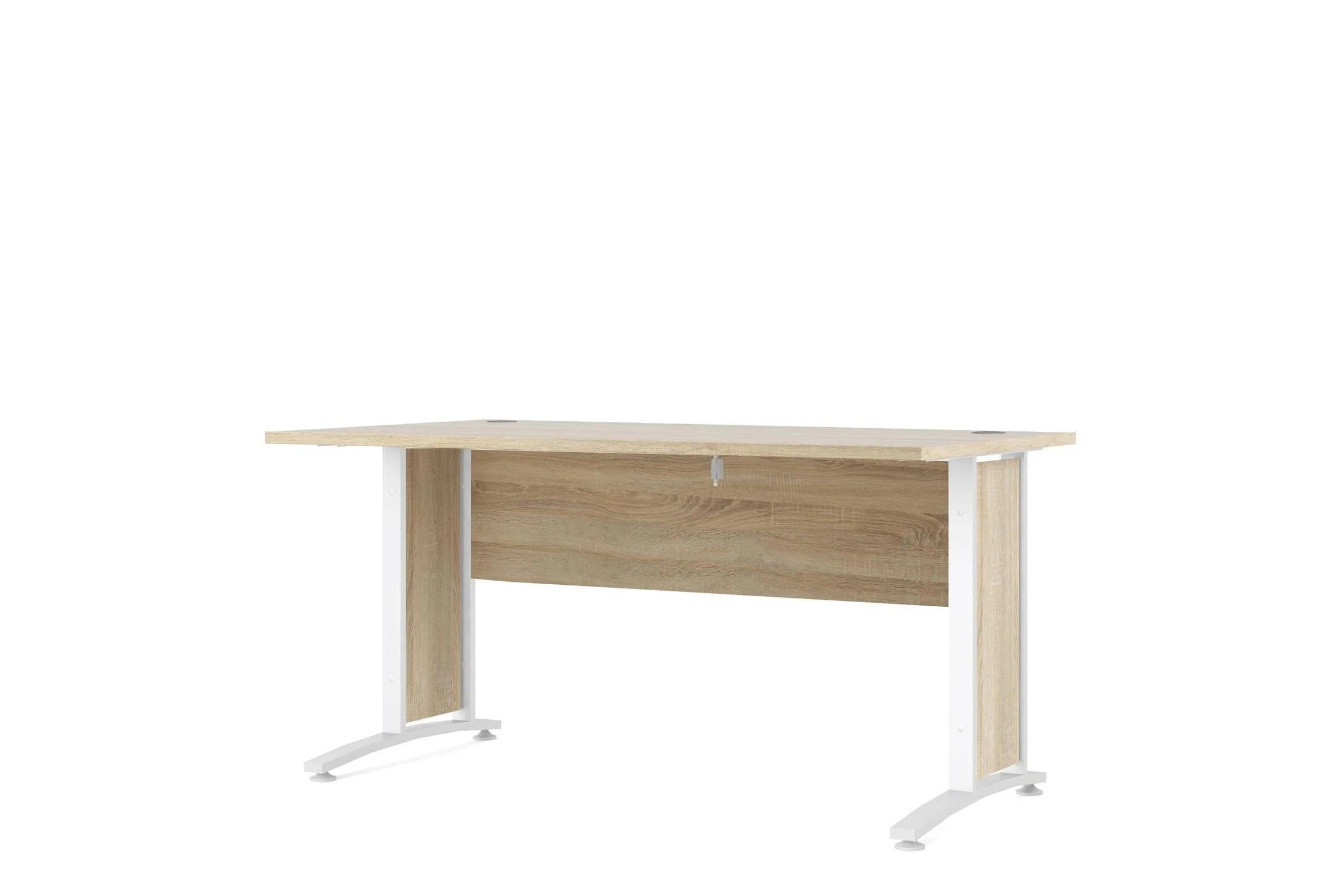 Prima Desk 150cm In Oak With White Legs - Image 2