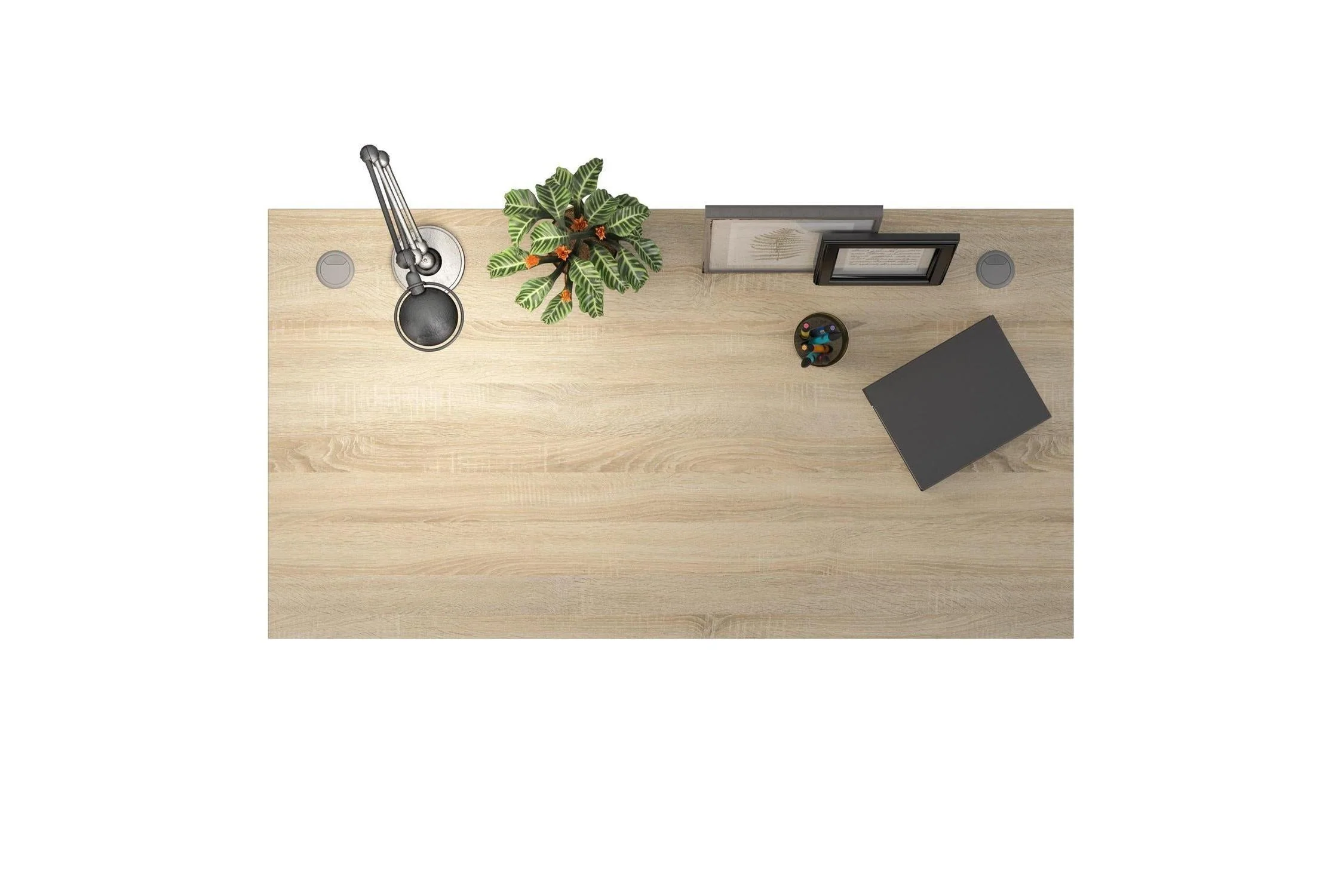Prima Desk 150cm In Oak With White Legs - Image 3
