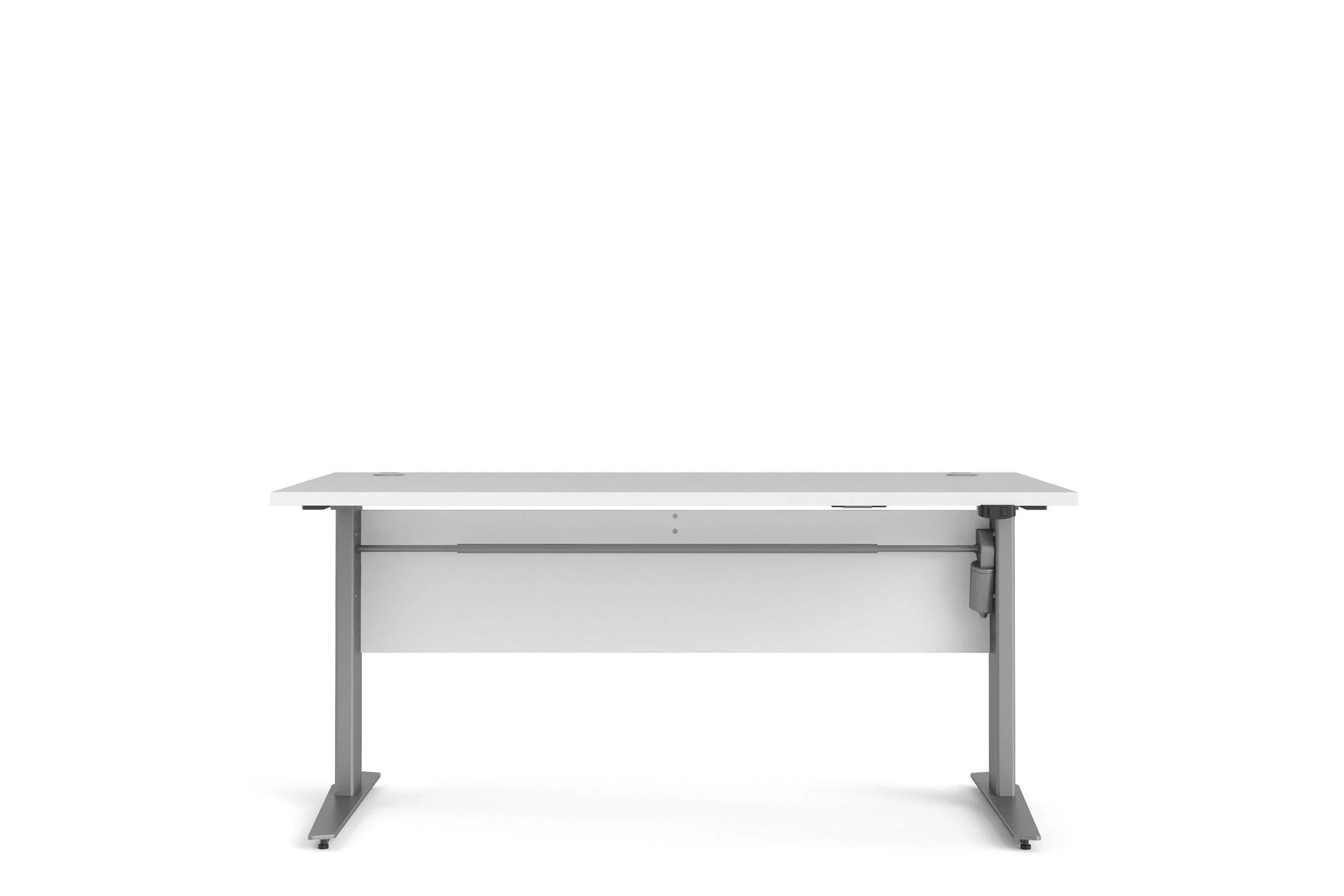 Prima Desk 150cm in White with Height Adjustable Electric Legs (Grey) - Image 2