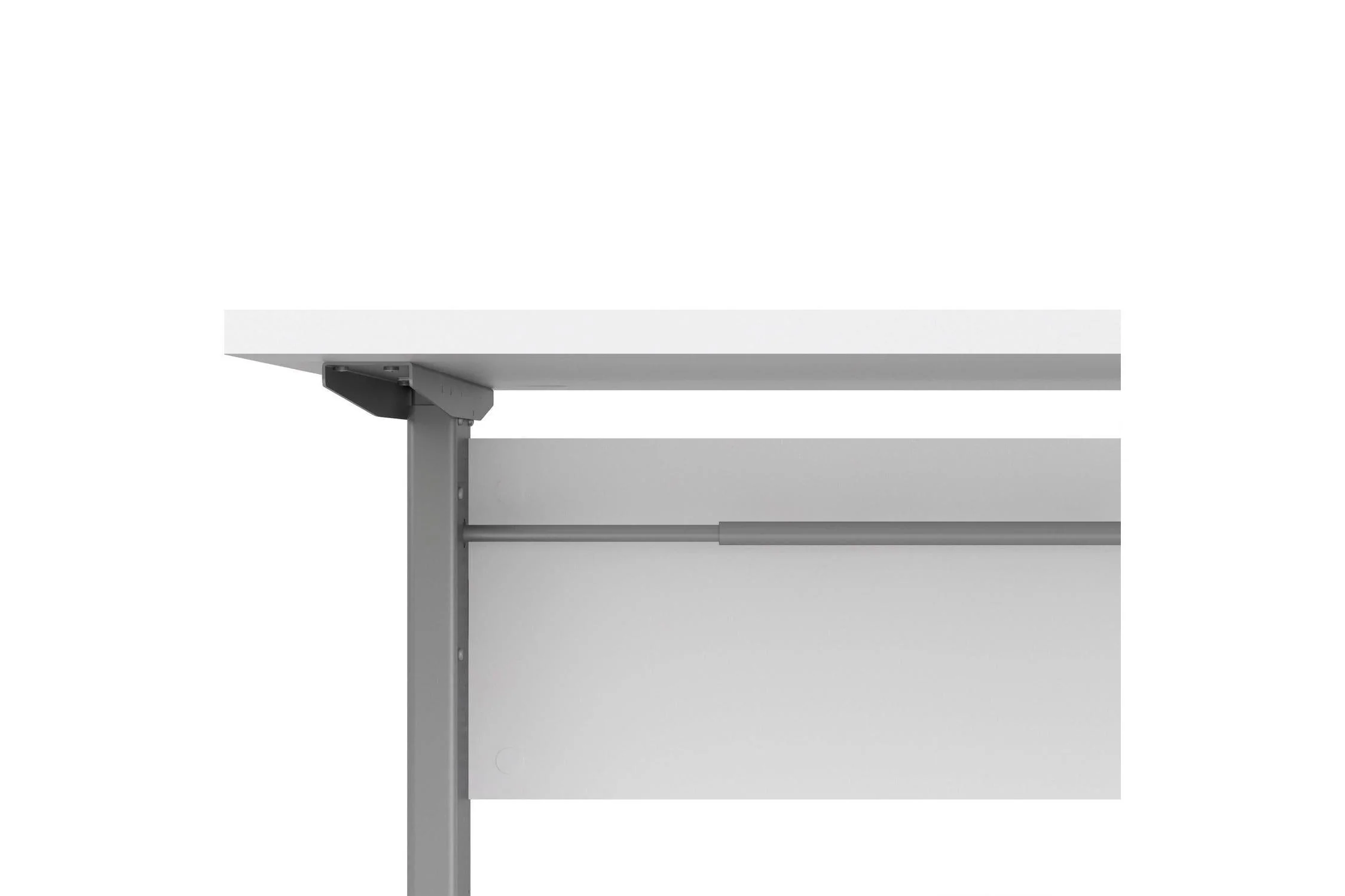 Prima Desk 150cm in White with Height Adjustable Electric Legs (Grey) - Image 8