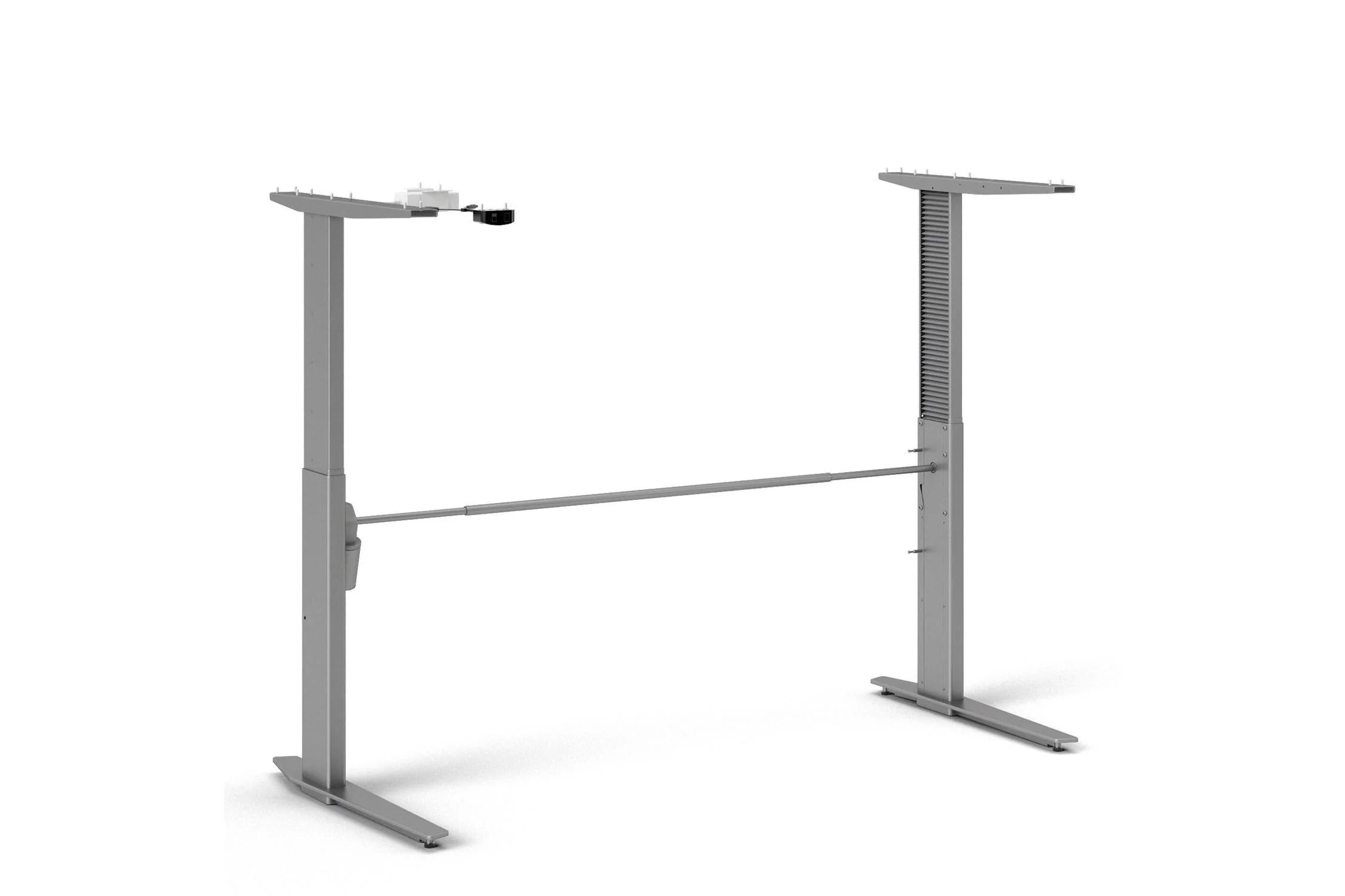 Prima Desk 150cm in White with Height Adjustable Electric Legs (Grey) - Image 9