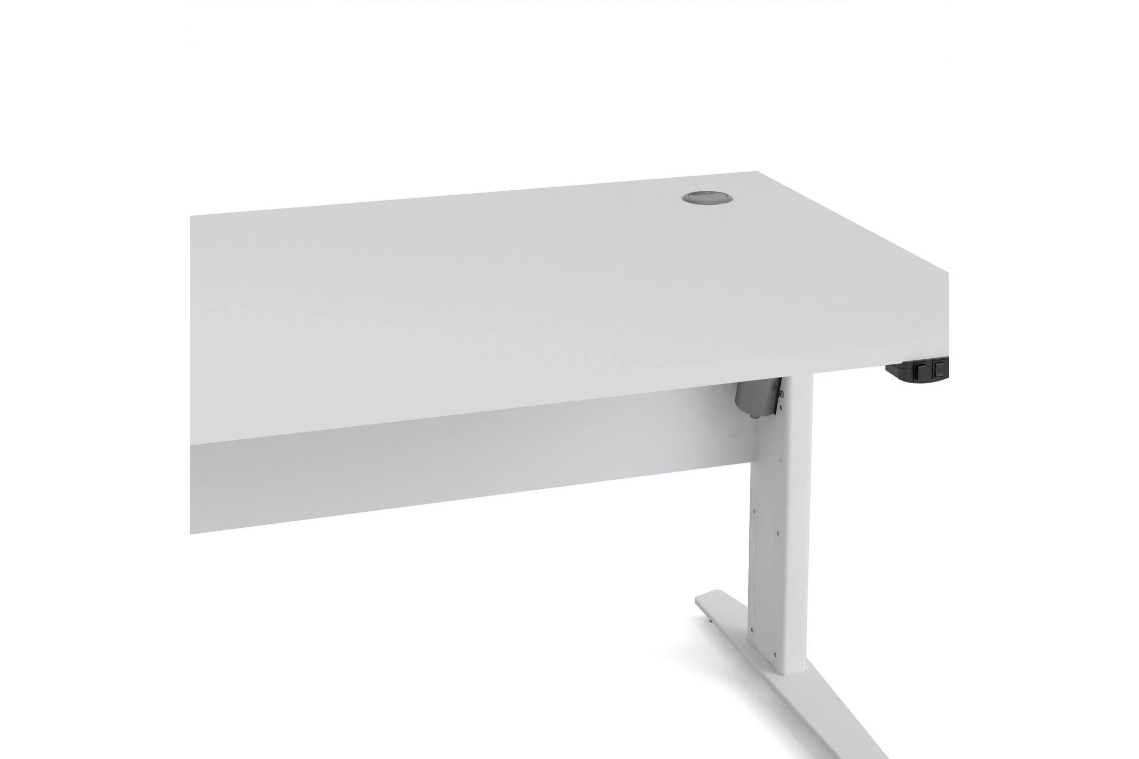 Prima Desk 150cm in White with Height Adjustable Electric Legs (White) - Image 6
