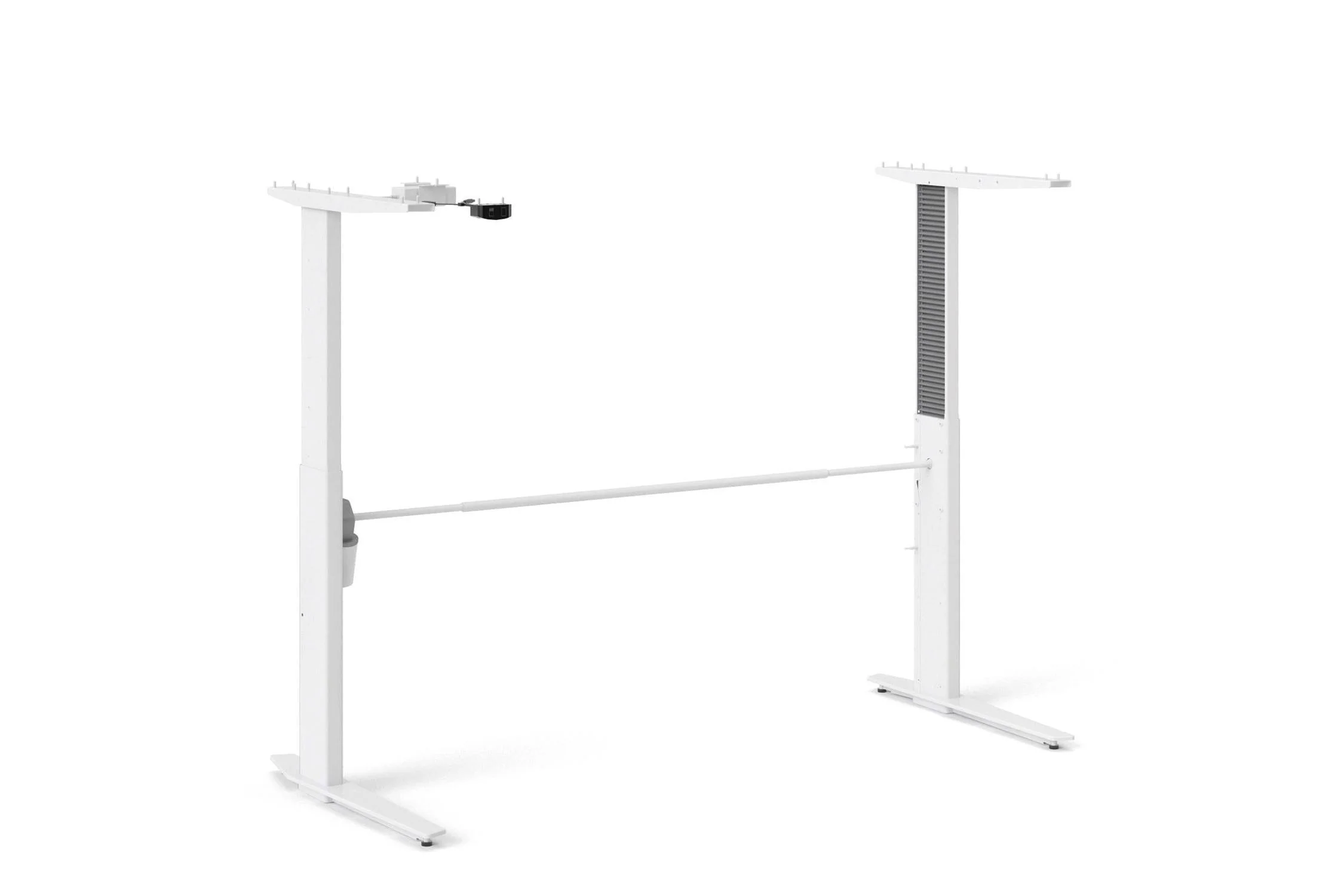 Prima Desk 150cm in White with Height Adjustable Electric Legs (White) - Image 9