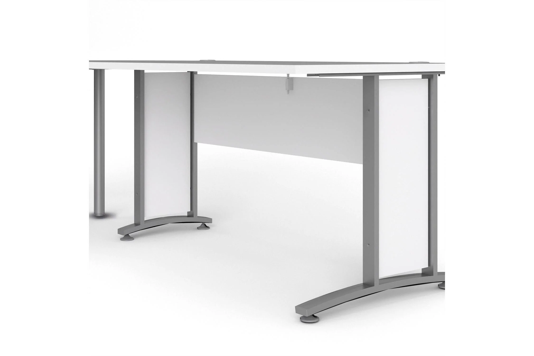 Prima Desk 150cm In White With Silver Grey Steel Legs - Image 10