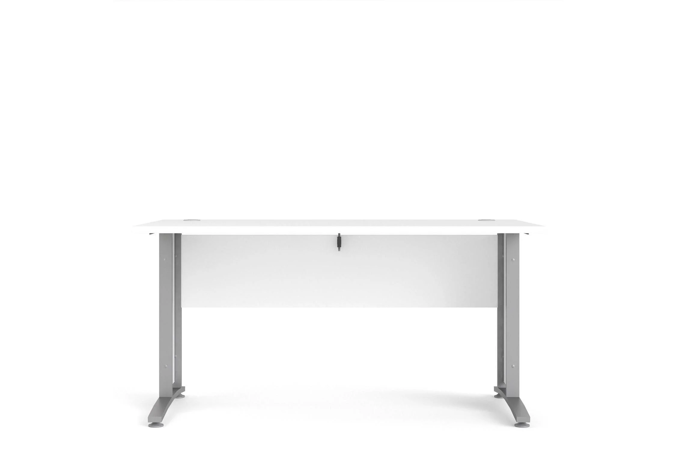 Prima Desk 150cm In White With Silver Grey Steel Legs - Image 2