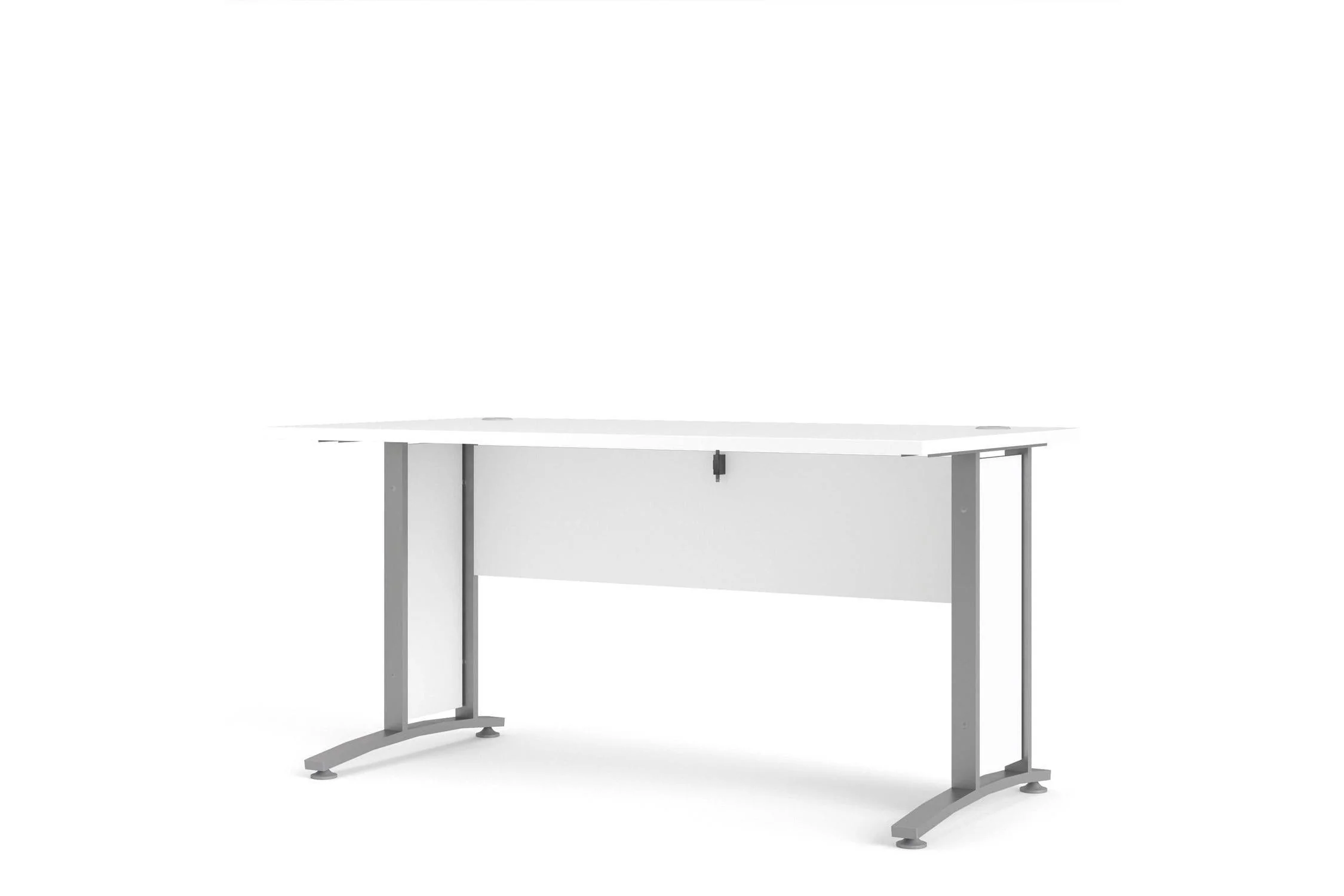 Prima Desk 150cm In White With Silver Grey Steel Legs - Image 3