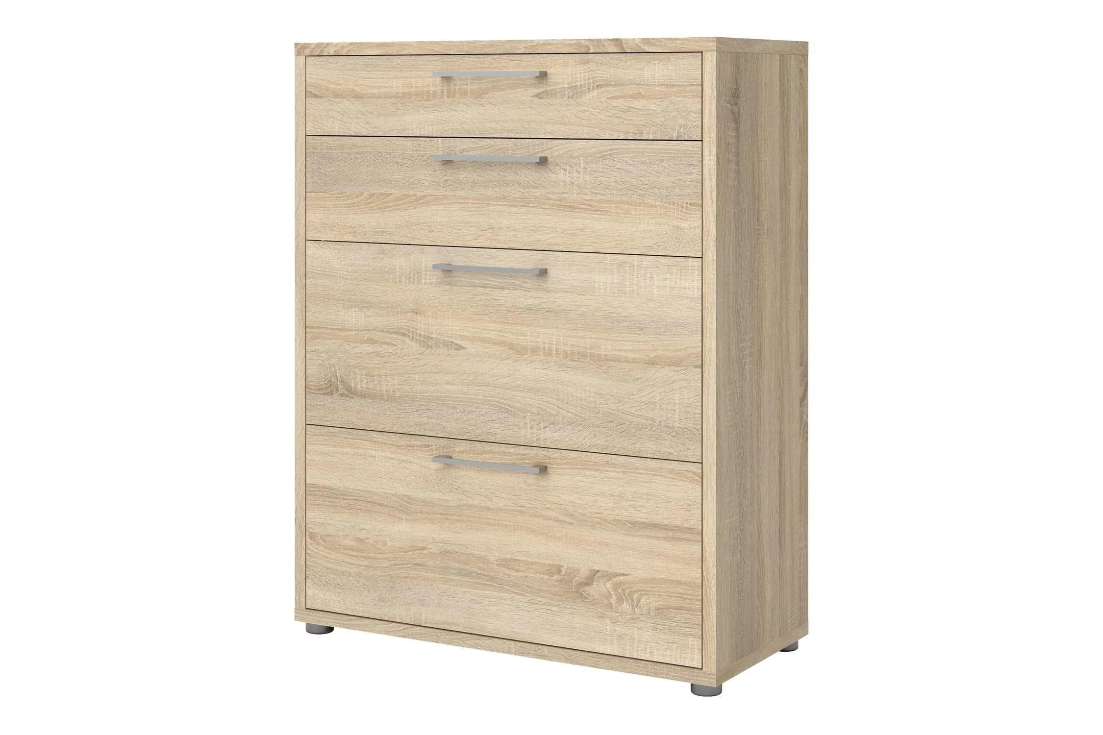 Prima Office Chest of 2 Drawers and 2 File Drawers in Oak - Image 3