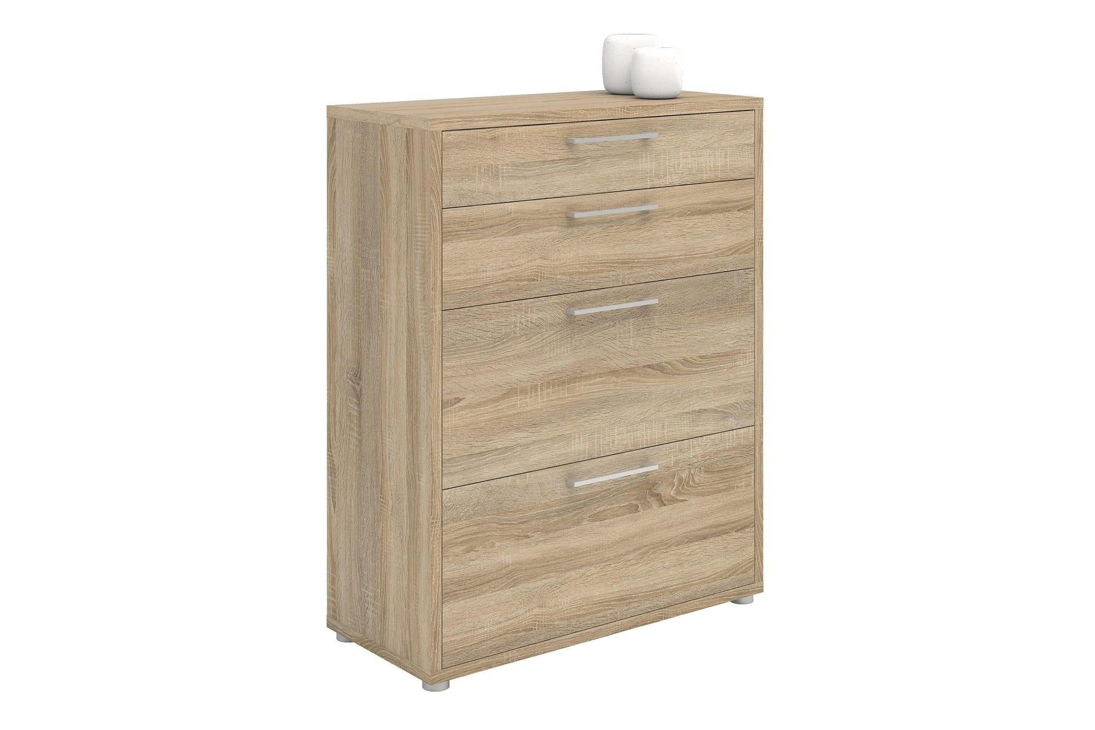 Prima Office Chest of 2 Drawers and 2 File Drawers in Oak - Image 7