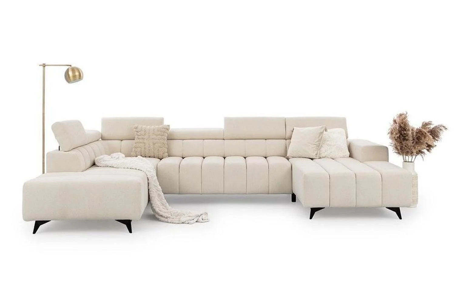 Ragusso U Shape Corner Sofa Bed - Image 4