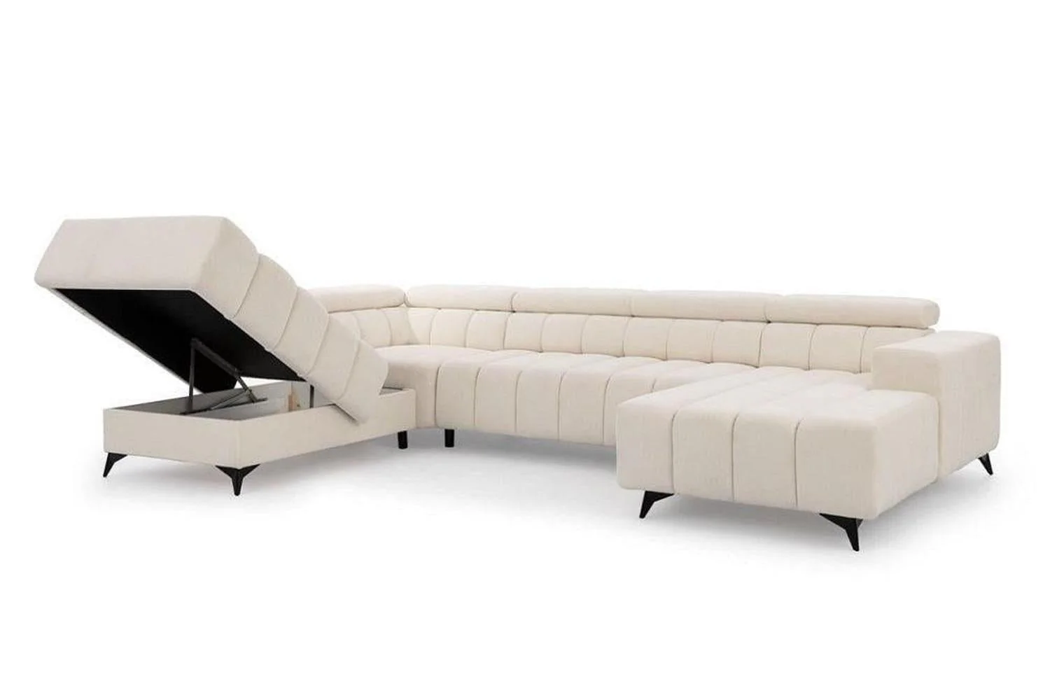 Ragusso U Shape Corner Sofa Bed - Image 7