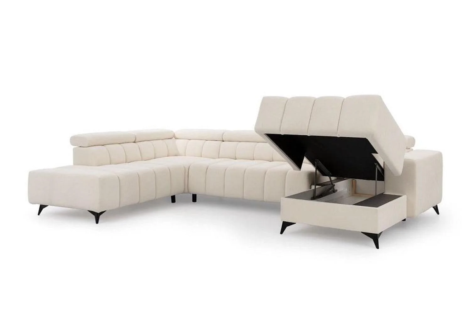 Ragusso U Shape Corner Sofa Bed - Image 8