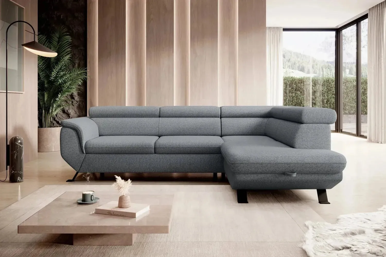 Raven L Corner Sofa Bed With Storage