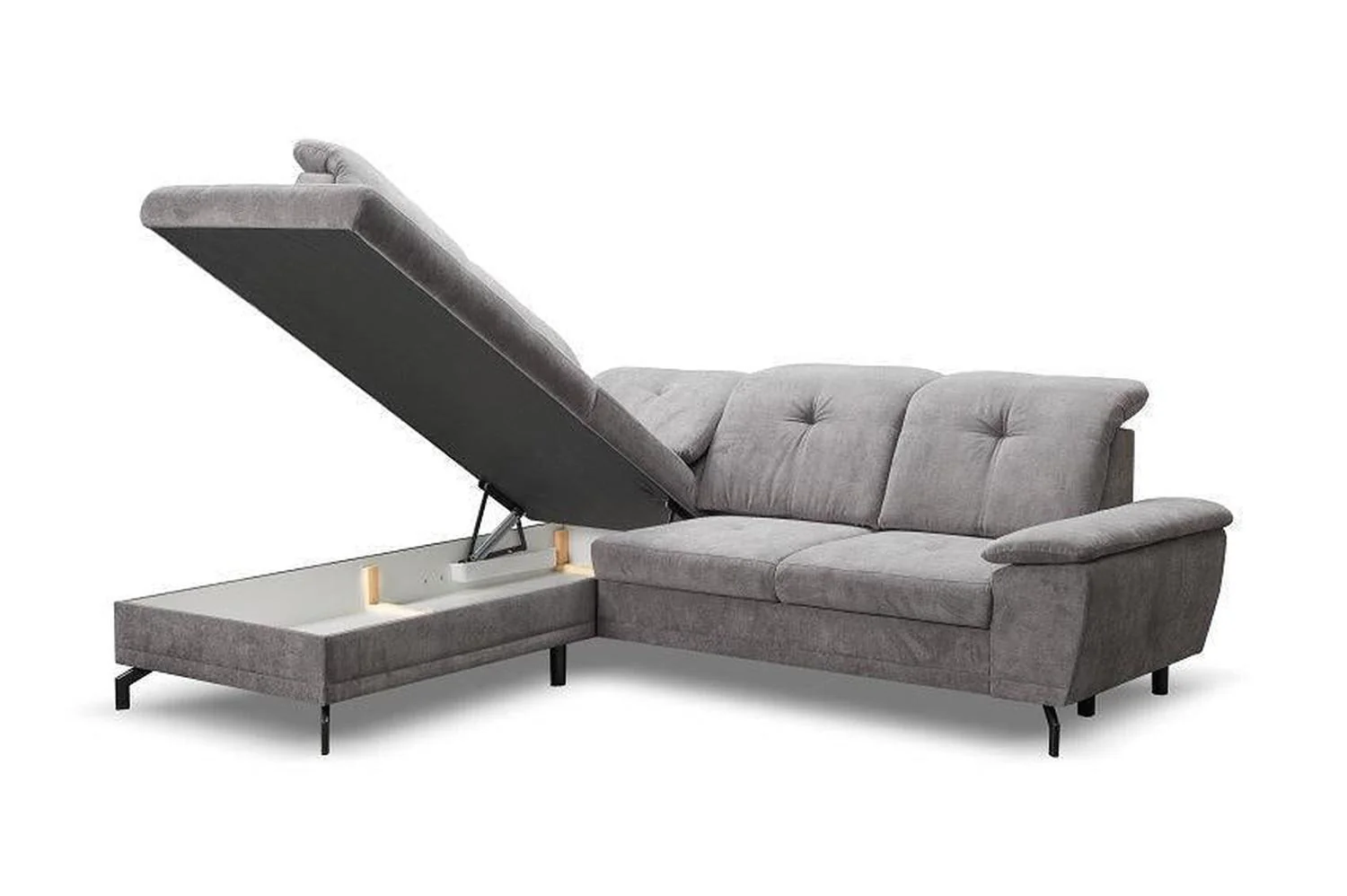 Remi Corner Sofa Bed With Storage - Image 3