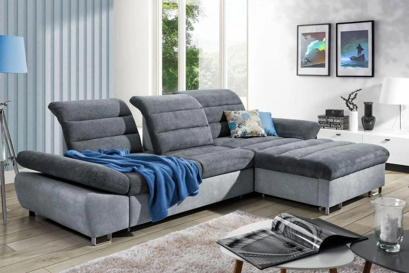 Roman Corner Sofa Bed With Storage