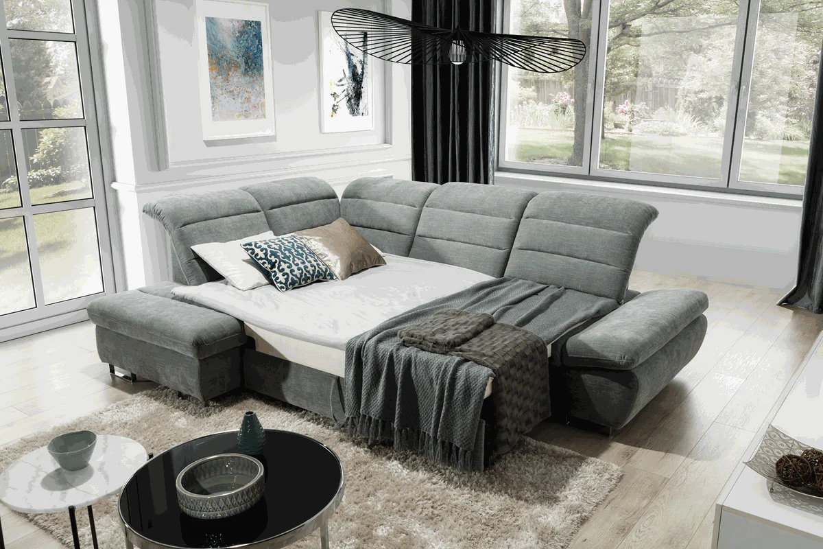 Roman II Corner Sofa Bed with Storage