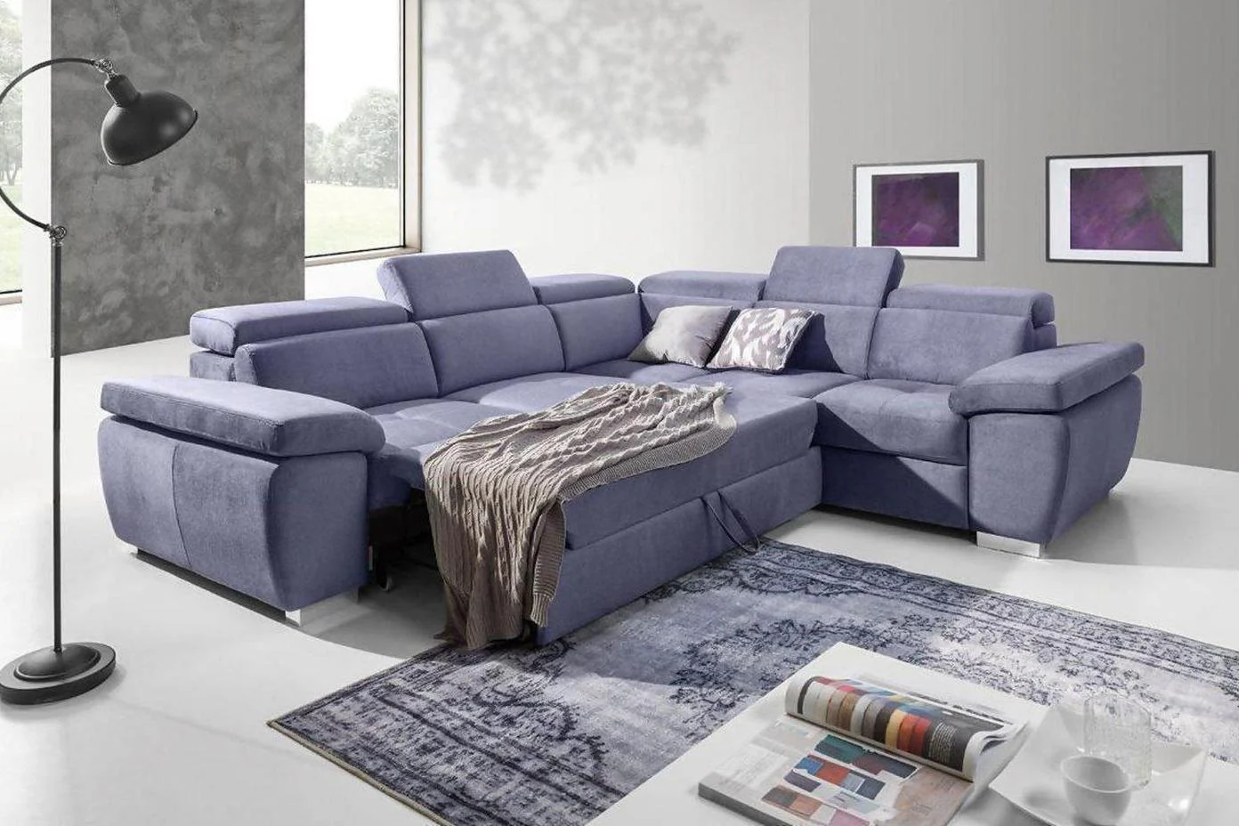 Rosso Corner Sofa Bed With Storage