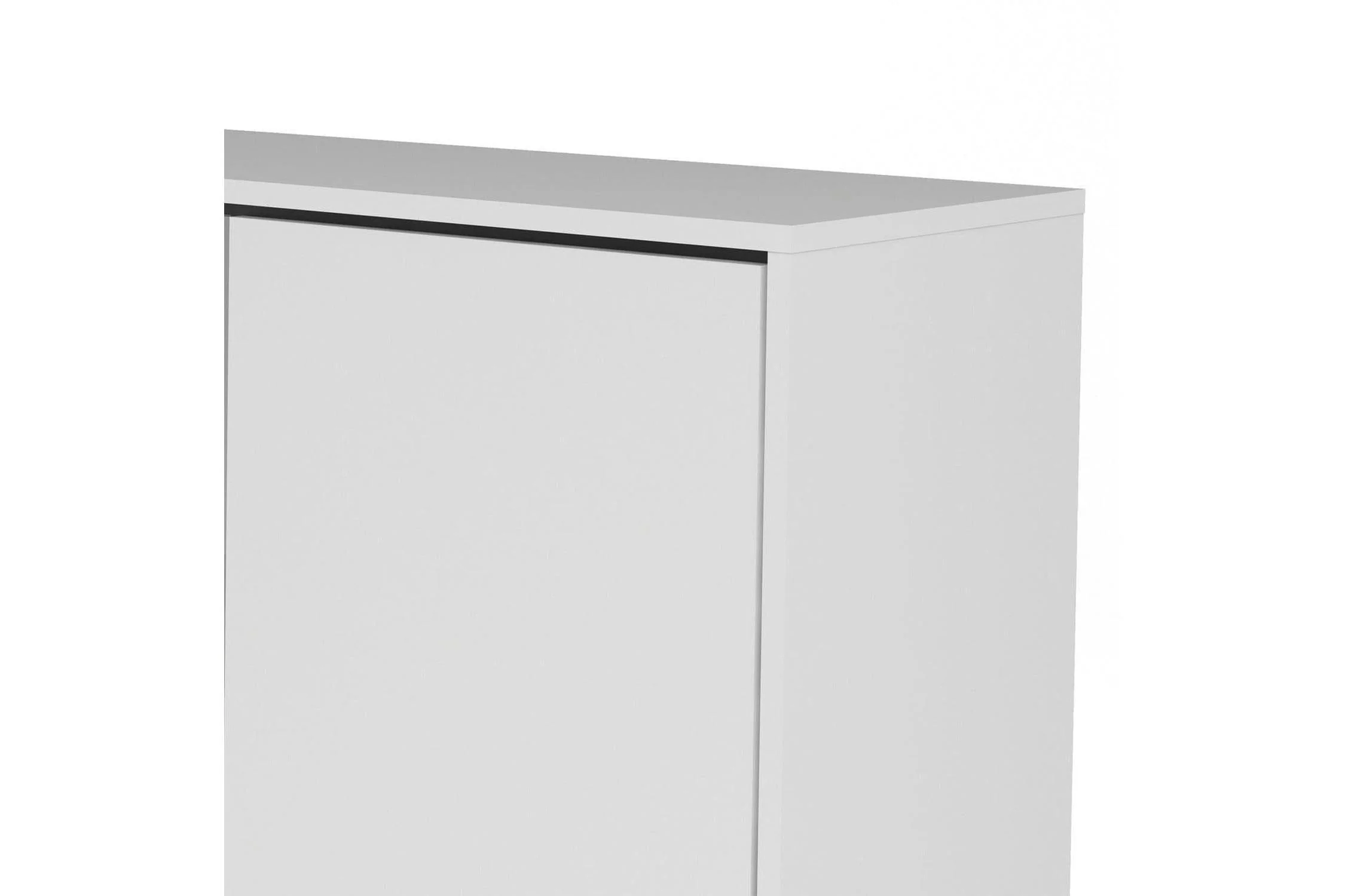 Ry China Cabinet with Glass Door and Drawer in Matt White - Image 4
