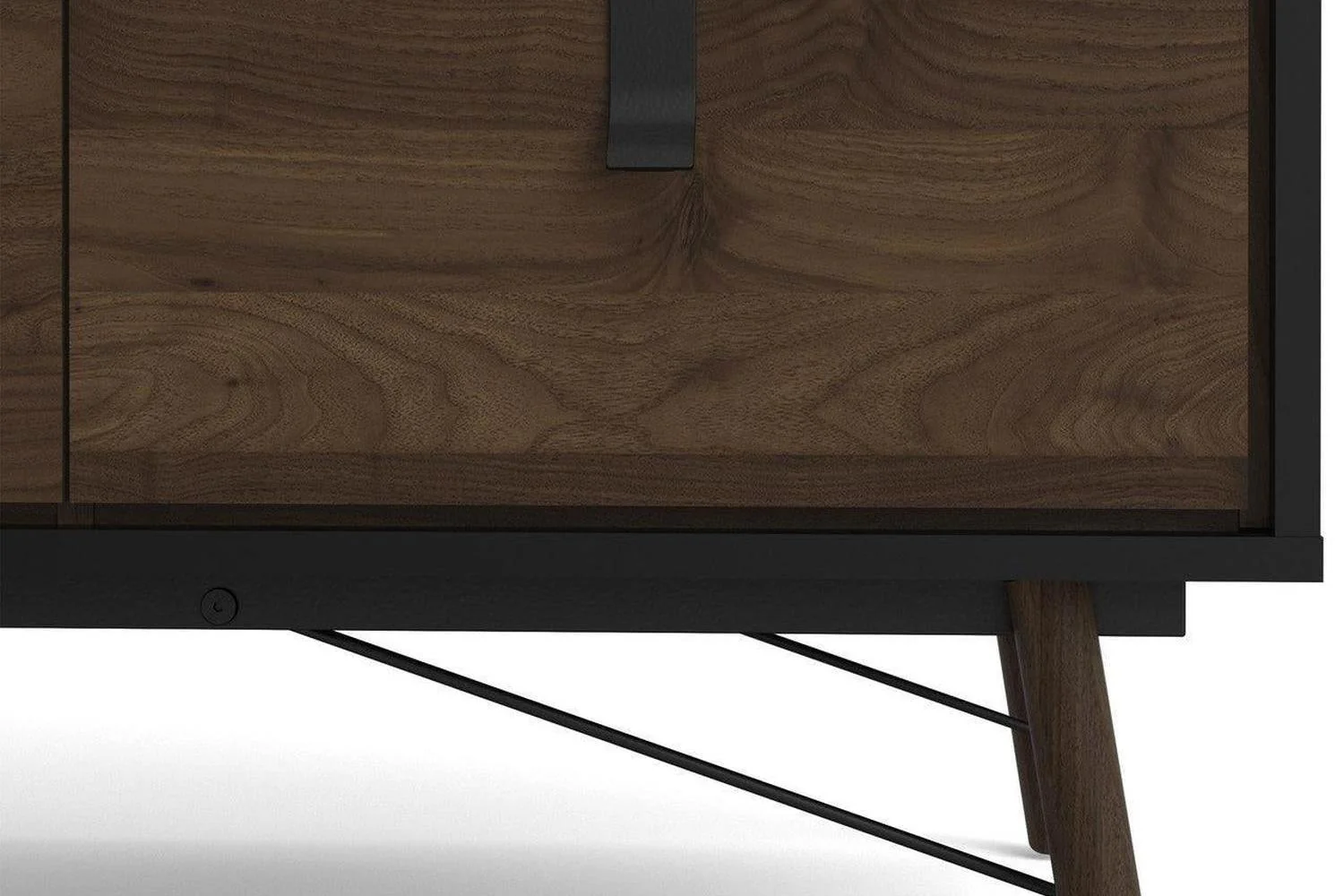 Ry Wardrobe 3 Doors 3 Drawers in Matt Black Walnut - Image 9