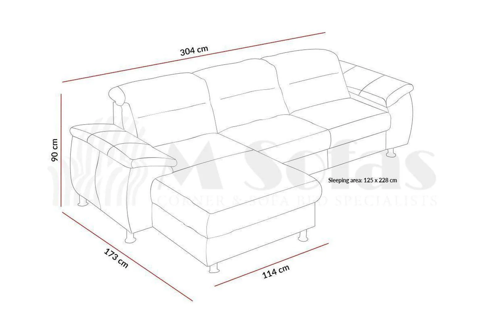 Scandi Ii Corner Sofa Bed With Storage - Image 5