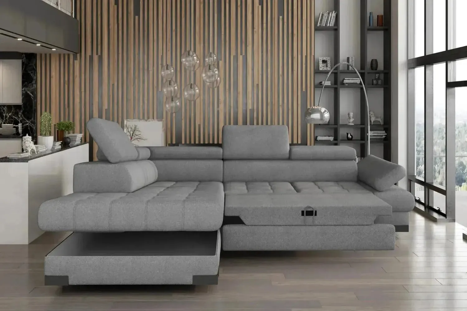 Selva L Corner Sofa Bed With Storage - Image 2