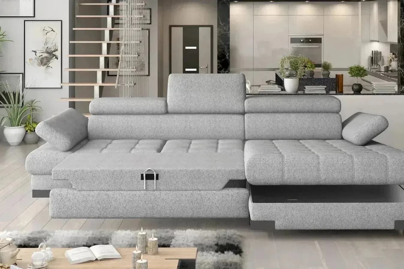 Selva S Corner Sofa Bed With Storage - Image 3