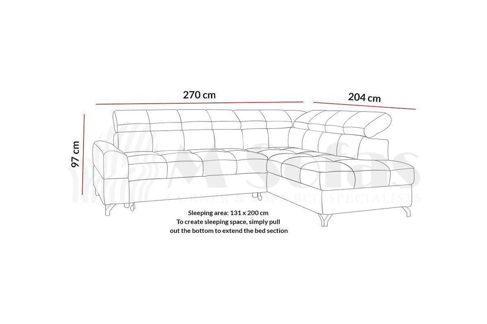 Sempre Corner Sofa Bed With Storage - Image 2