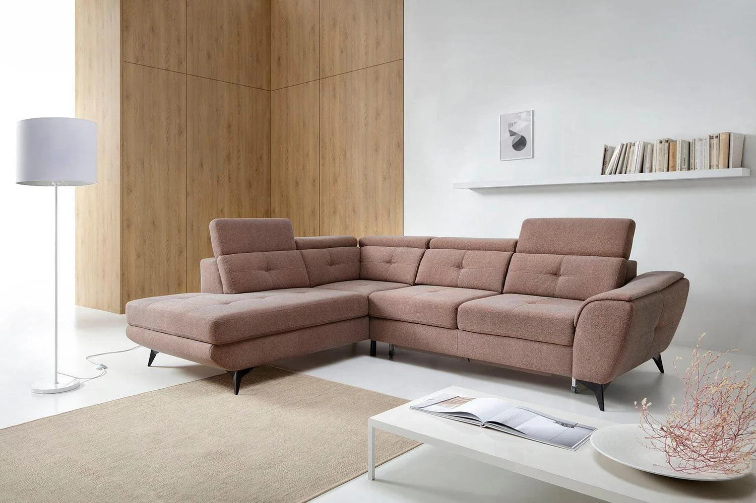 Sergio Corner Sofa Bed With Storage