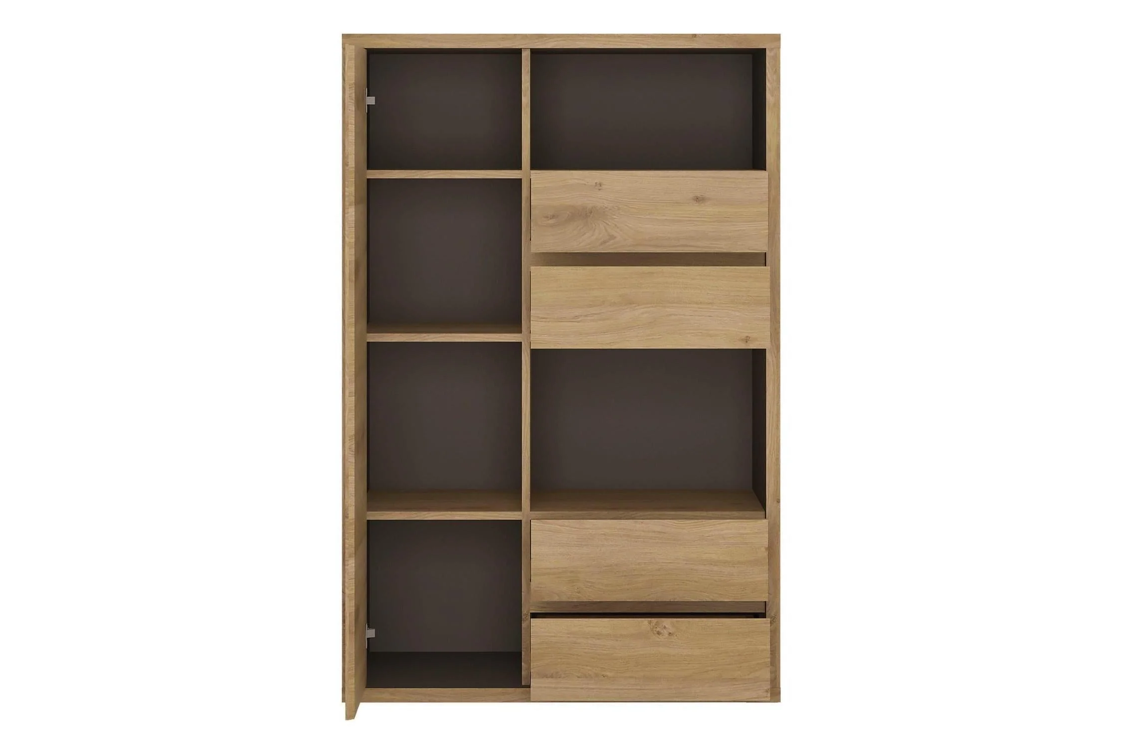 Shetland 1 Door 4 Drawer Display Cabinet - Image 3