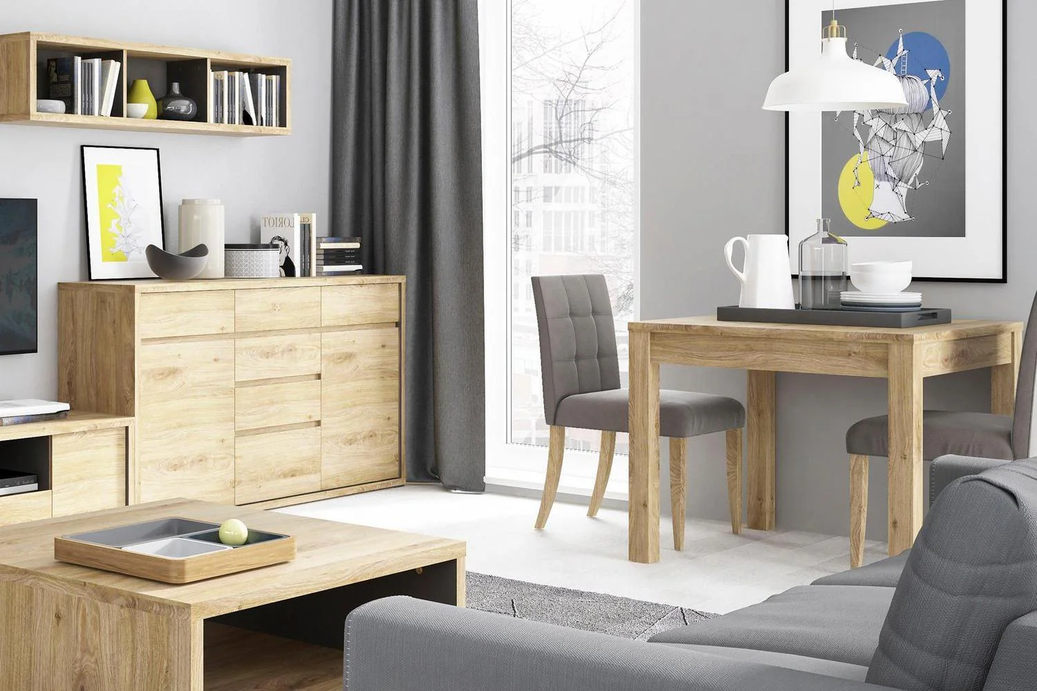 Shetland 2 Door 6 Drawer Chest - Image 5