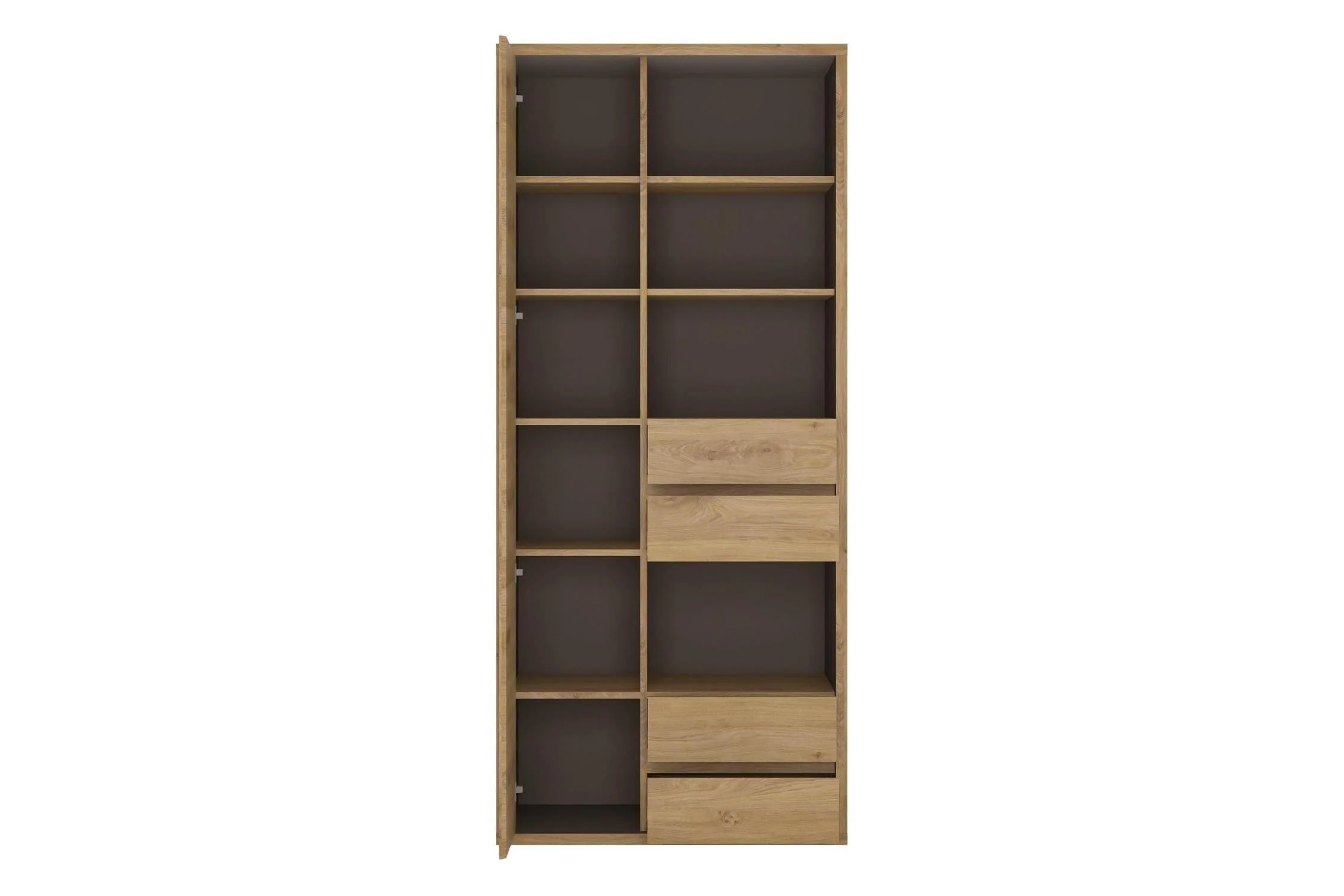 Shetland Tall Wide 1 Door 4 Drawer Bookcase - Image 3