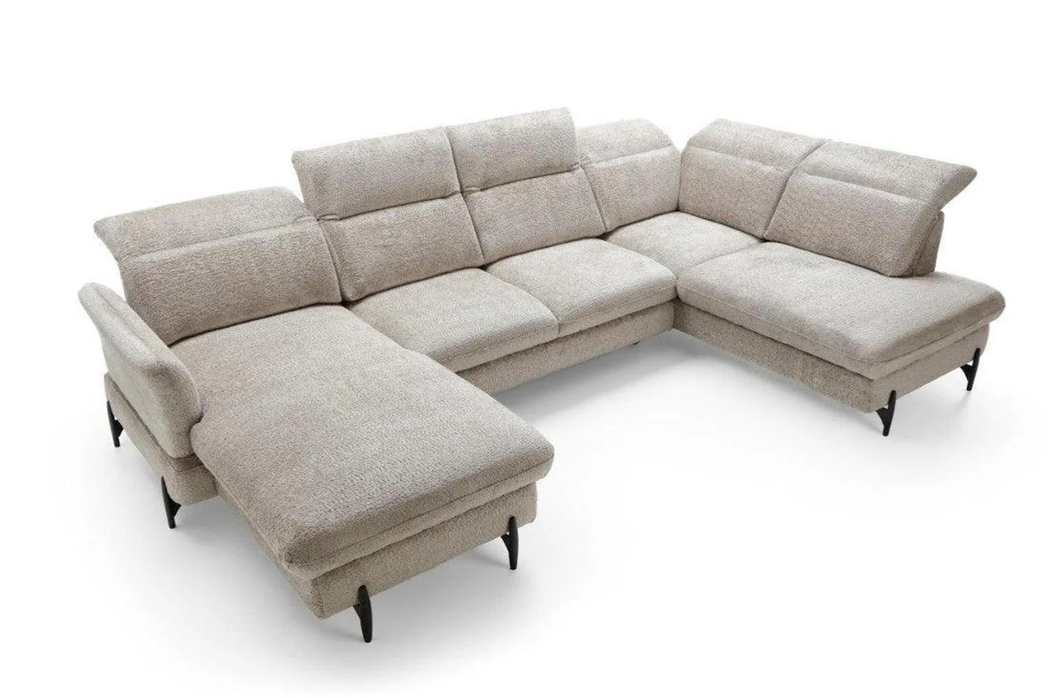 Sienna 1 U Shape Corner Sofa Bed With Storage - Image 4