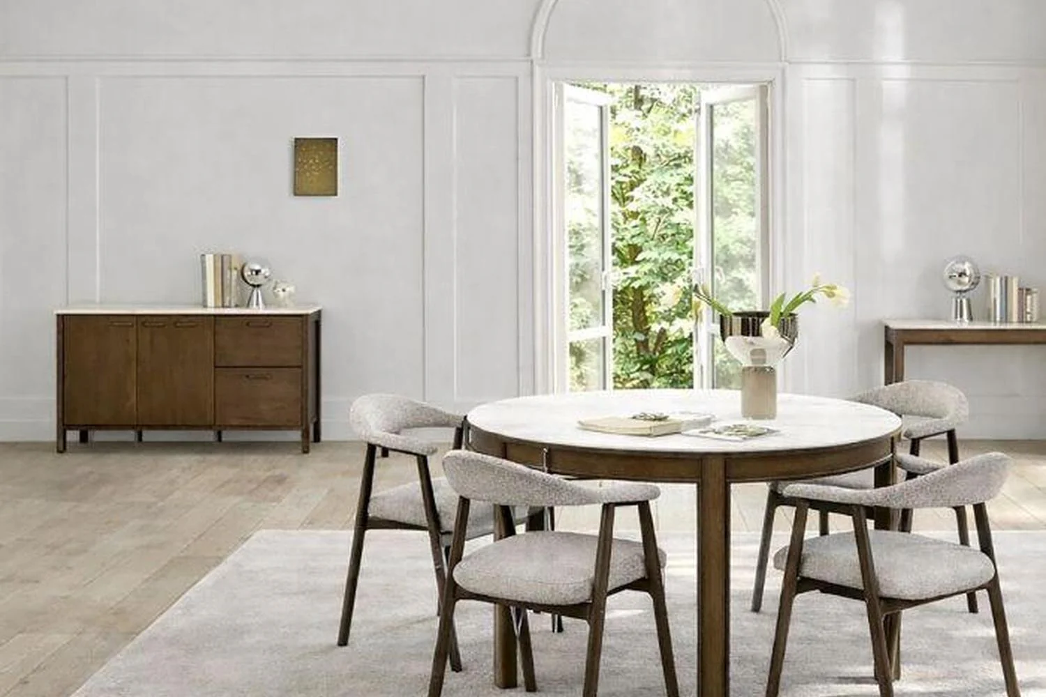 Southampton Round Extendable Dining Table in Cream Ceramic 120cm - Image 6