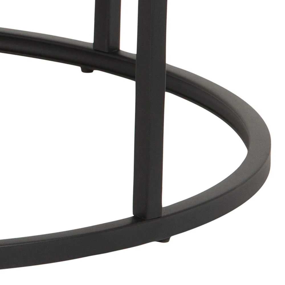 Spiro Express Delivery Round Coffee Table Set with Oak Top & Black Legs - Image 6