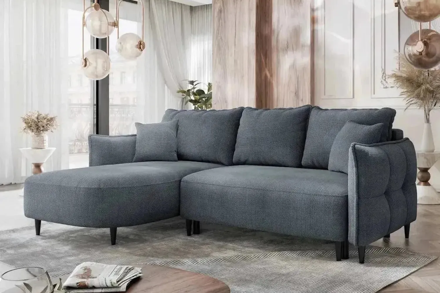 Sycylia Corner Sofa Bed With Storage - Image 6