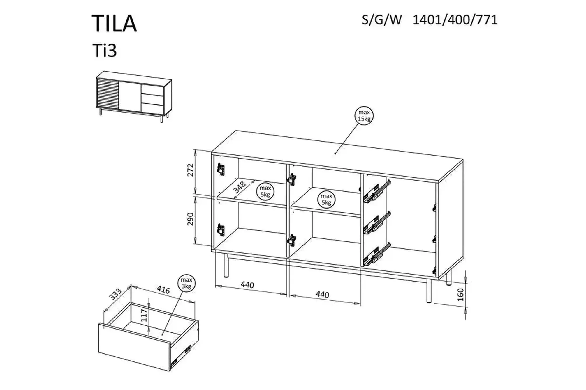 Tila Ti3 Sideboard - Image 5
