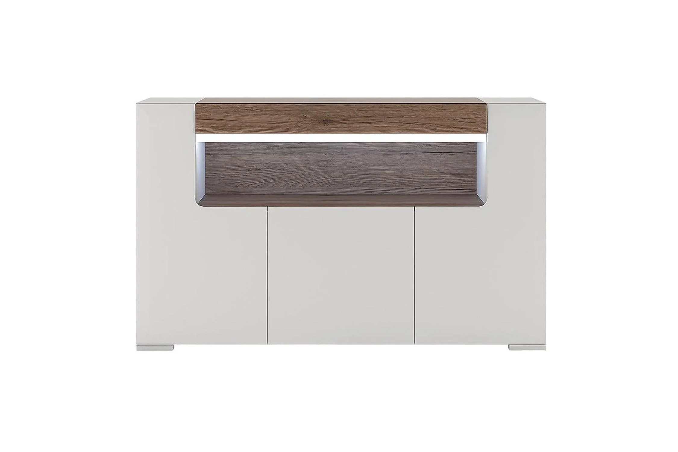 Toronto 3 Door Sideboard With Open Shelving (Inc. Plexi Lighting) - Image 3