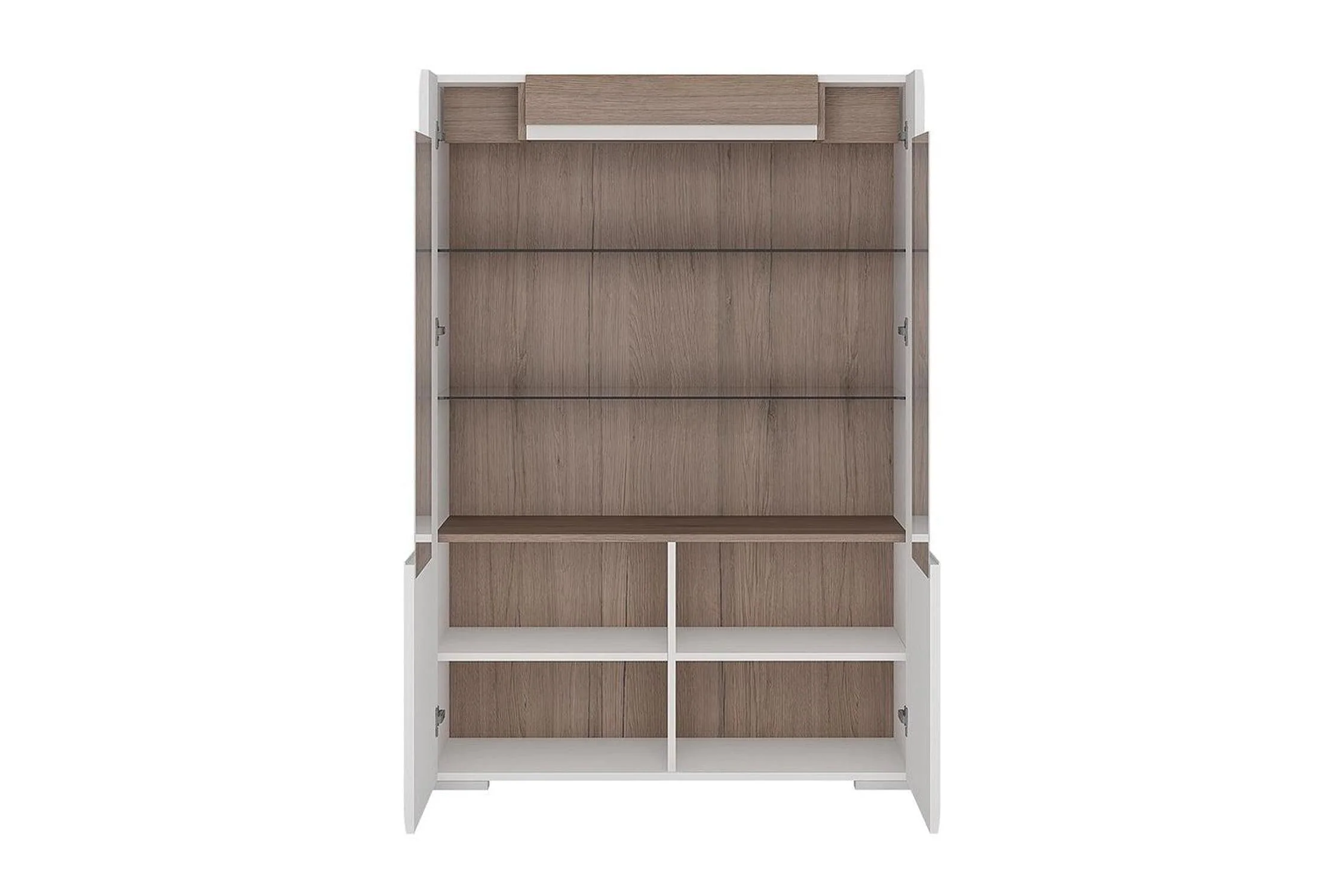 Toronto Low Glazed 2 Door Display Cabinet With Internal Shelves (Inc. Plexi Lighting) - Image 3