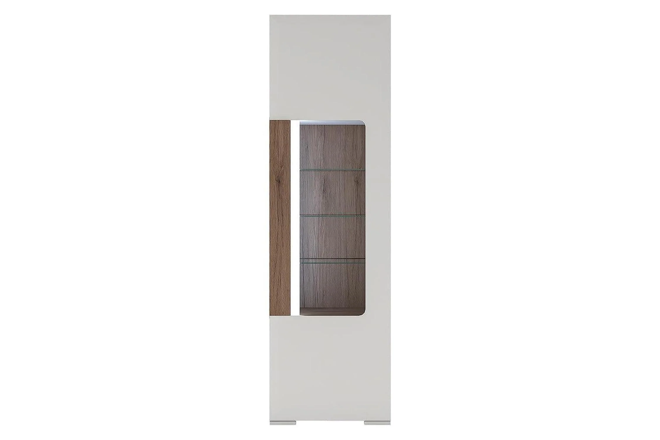 Toronto Tall Narrow Glazed Display Cabinet With Internal Shelves (Inc. Plexi Lighting) - Image 2
