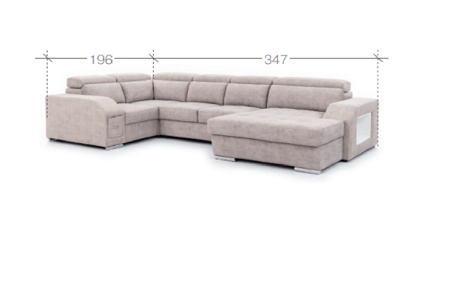 Tulon U Shape Corner Sofa Bed - Image 10