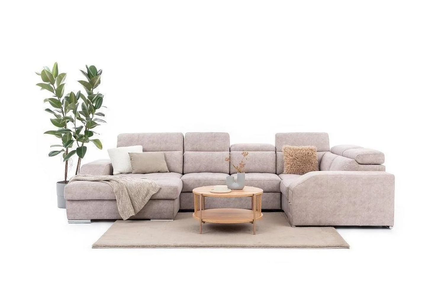 Tulon U Shape Corner Sofa Bed - Image 12