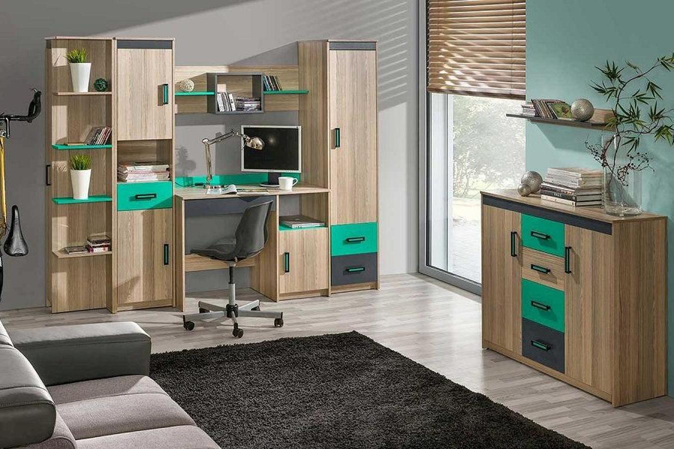 Ultimo U17 Express Delivery Desk Top Dark Coimbra Ash/Green - Image 3