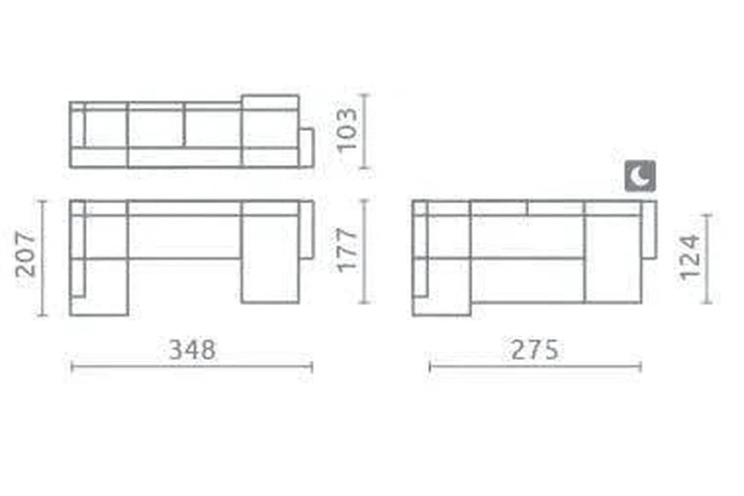 Umbria I U Shape Corner Sofa Bed - Image 2
